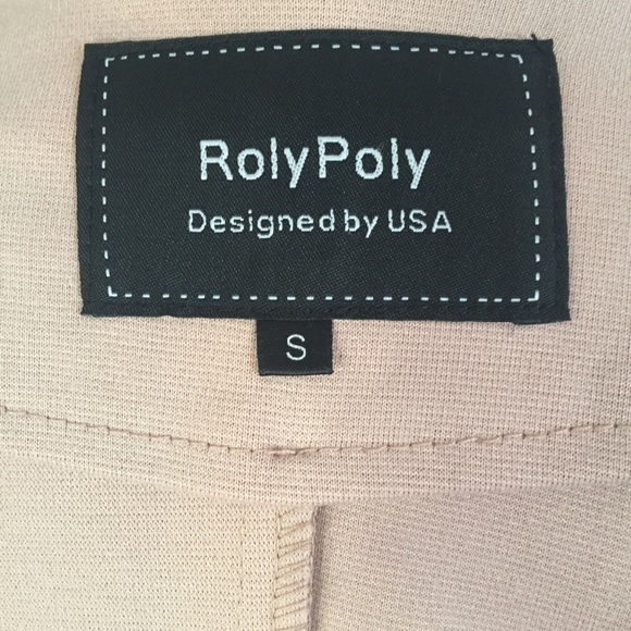 Nude Blush Open Front Blazer Small - Picture 5 of 6